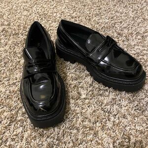 Aldo Glossy Black Loafers